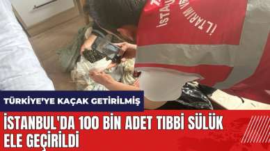 İstanbul'da 100 bin adet tıbbi sülük ele geçirildi