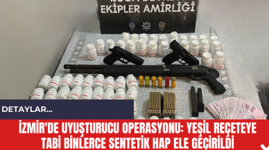 İzmir'de Uyuşt*rucu Operasyonu: Yeşil Reçeteye Tabi Binlerce Sentetik Hap Ele Geçirildi