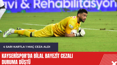 Kayserispor'da Bilal Bayezit cezalı duruma düştü