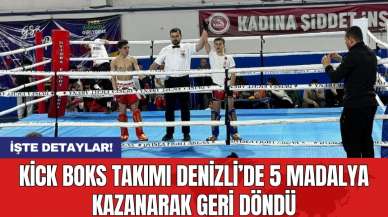 Kick Boks Takımı Denizli’de 5 madalya kazanarak geri döndü