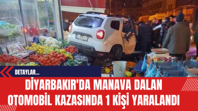 Diyarbakır'da Manava Dalan Otomobil Kazasında 1 Kişi Yaralandı