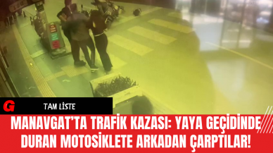 Antalya’da Trafik Kazası: Yaya Geçidinde Duran Motosiklete Arkadan Çarptılar!