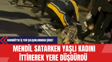 Mendil Satarken Yaşlı Kadını ittirerek yere Düşürdü