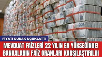 Mevduat faizleri 22 yılın en yükseğinde! Bankaların faiz oranları karşılaştırıldı