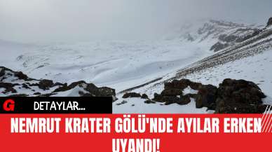 Nemrut Krater Gölü'nde Ayılar Erken Uyandı!