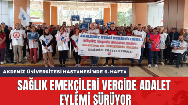 Sağlık emekçileri vergide adalet eylemi sürüyor