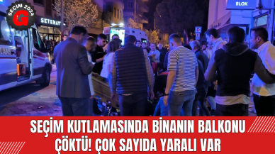 Seçim Kutlamasında Binanın Balkonu Çöktü! Çok Sayıda Yaralı Var