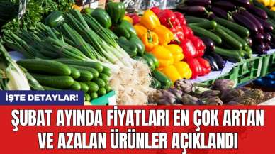 Şubat ayında fiyatları en çok artan ve azalan ürünler açıklandı