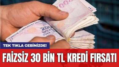 Tek tıkla cebinizde! Faizsiz 30 bin TL kredi fırsatı