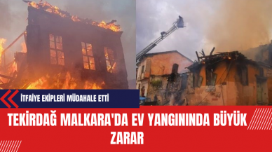 Tekirdağ Malkara'da Ev Yangınında Büyük Zarar: İtfaiye Ekipleri Müdahale Etti