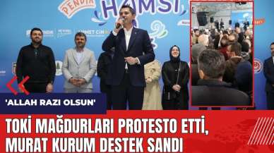 TOKİ mağdurları protesto etti! Murat Kurum destek sandı