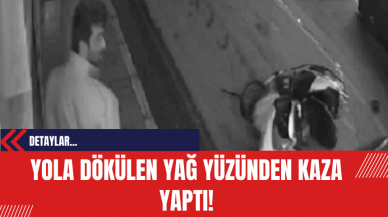 Yola Dökülen Yağ Yüzünden Kaza Yaptı!