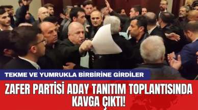 Zafer Partisi aday tanıtım toplantısında kavga çıktı!