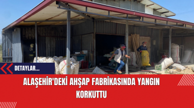 Alaşehir'deki Ahşap Fabrikasında Yangın Korkuttu