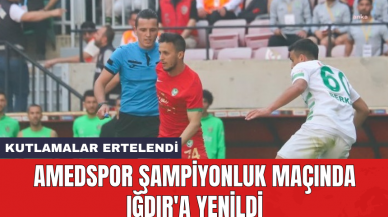 Amedspor şampiyonluk maçında Iğdır'a yenildi