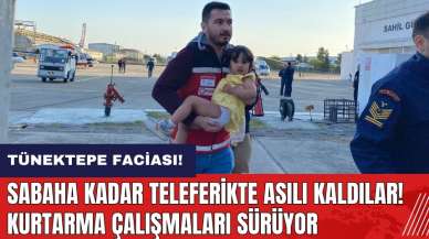 Antalya'da teleferik faciası! Sabaha kadar asılı kaldılar