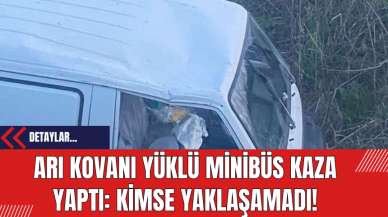 Arı Kovanı Yüklü Minibüs Kaza Yaptı: Kimse Yaklaşamadı!