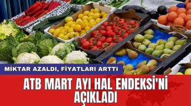 ATB Mart Ayı Hal Endeksi'ni açıkladı