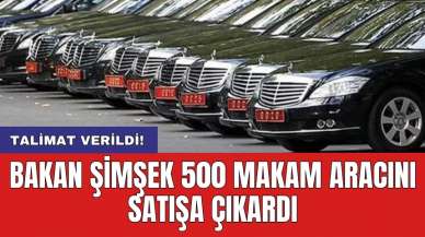 Bakan Şimşek 500 makam aracını satışa çıkardı