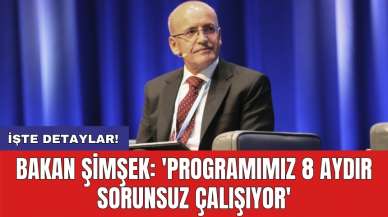 Bakan Şimşek: 'Programımız 8 aydır sorunsuz çalışıyor'