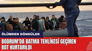 Bodrum'da batma tehlikesi geçiren bot kurtarıldı!