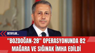 Bozdoğan-28 Operasyonunda 82 Mağara ve Sığınak İmha Edildi