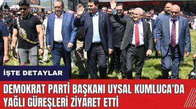 Demokrat Parti Başkanı Uysal Kumluca'da Yağlı Güreşleri ziyaret etti