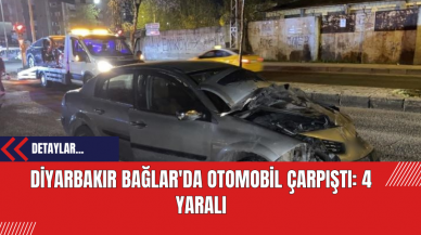 Diyarbakır Bağlar'da Otomobil Çarpıştı: 4 Yaralı