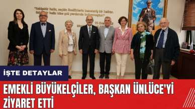 Emekli büyükelçiler Eskişehir Belediye Başkanı Ünlüce'yi ziyaret etti