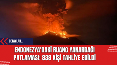 Endonezya'daki Ruang Yanardağı Patlaması: 838 Kişi Tahliye Edildi