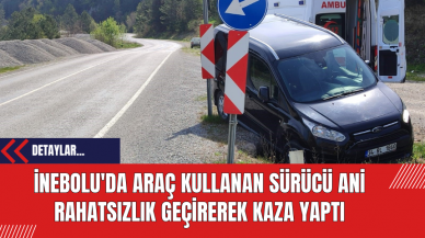 İnebolu'da Araç Kullanan Sürücü Ani Rahatsızlık Geçirerek Kaza Yaptı