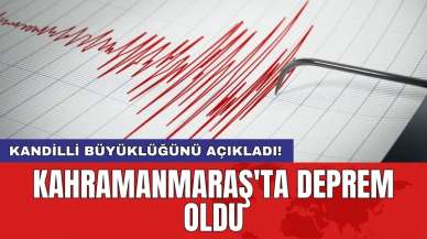 Kandilli büyüklüğünü açıkladı! Kahramanmaraş'ta Deprem!