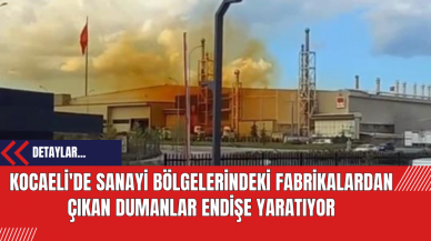 Kocaeli'de Sanayi Bölgelerindeki Fabrikalardan Çıkan Dumanlar Endişe Yaratıyor