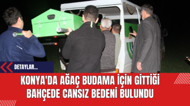 Konya'da Ağaç Budama İçin Gittiği Bahçede Cansız Bedeni Bulundu