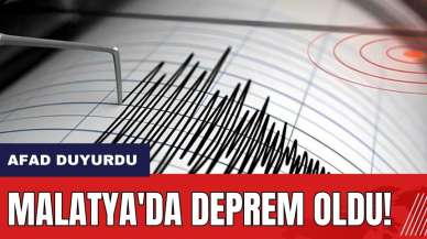 Malatya'da deprem oldu!