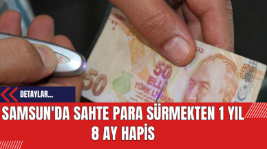 Samsun'da Sahte Para Sürmekten 1 yıl 8 ay hapis