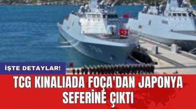 TCG Kınalıada Foça'dan Japonya seferine çıktı