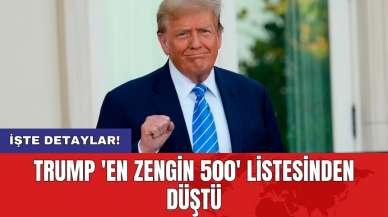 Trump 'en zengin 500' listesinden düştü