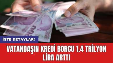 Vatandaşın kredi borcu 1.4 trilyon lira arttı