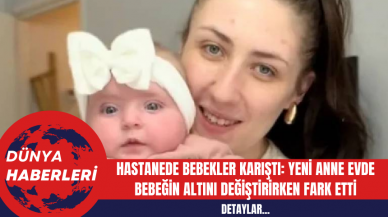 Hastanede Bebekler Karıştı: Yeni Anne Evde Bebeğin Altını Değiştirirken Fark Etti