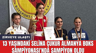 13 yaşındaki Selina Çukur Almanya Boks Şampiyonası'nda şampiyon oldu