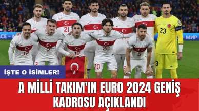 A Milli Takım'ın EURO 2024 geniş kadrosu açıklandı