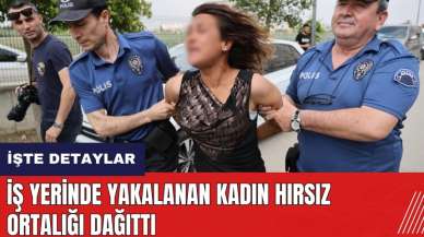 Adana'da iş yerinde yakalanan kadın hırsız ortalığı dağıttı