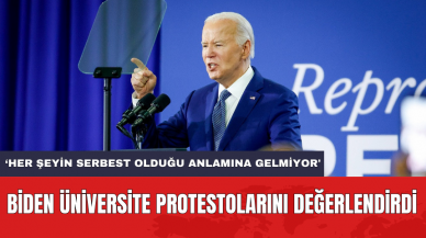 Biden üniversite protestolarını değerlendirdi: 'Her şeyin serbest olduğu anlamına gelmiyor'