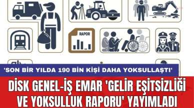 DİSK Genel-İş EMAR 'Gelir Eşitsizliği ve Yoksulluk Raporu' yayımladı: 'Son bir yılda 190 bin kişi daha yoksullaştı'