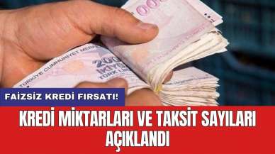 Faizsiz kredi fırsatı! Kredi miktarları ve taksit sayıları açıklandı