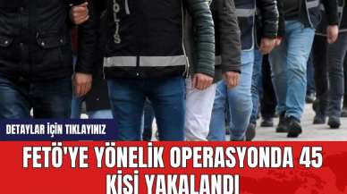 FET*'ye yönelik operasyonda 45 kişi yakalandı