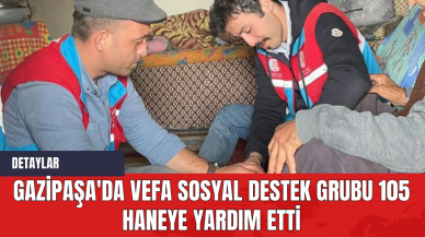 Gazipaşa'da Vefa Sosyal Destek Grubu 105 Haneye Yardım Etti