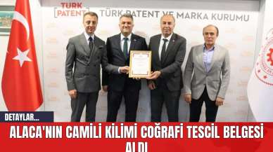 Alaca'nın camili kilimi coğrafi tescil belgesi aldı