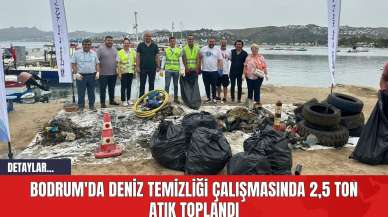 Bodrum'da Deniz Temizliği Çalışmasında 2,5 Ton Atık Toplandı